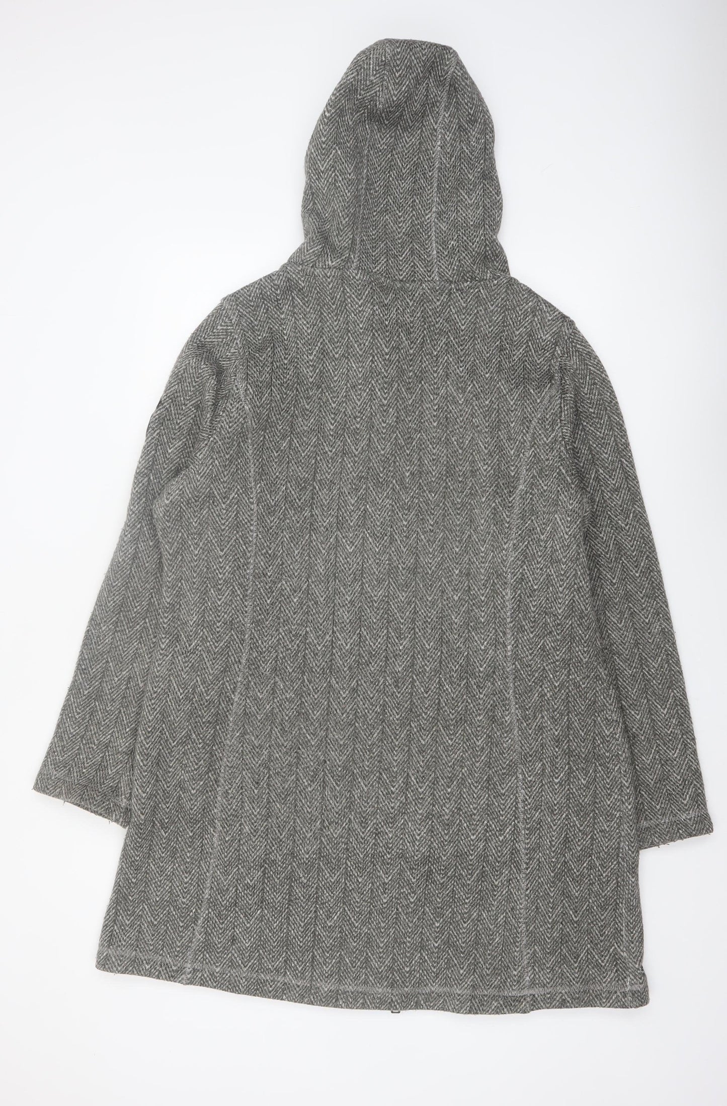 Regatta Womens Grey Hooded Mid-Length Full Zip Fleece Jacket UK 20