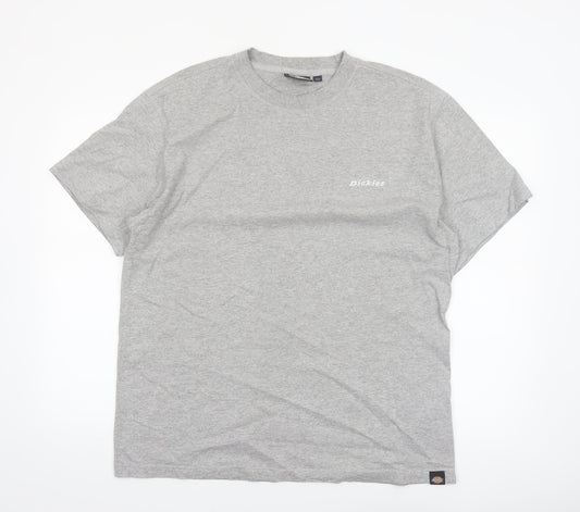 Dickies Men's Grey Crew Neck Short Sleeve T-Shirt Size L