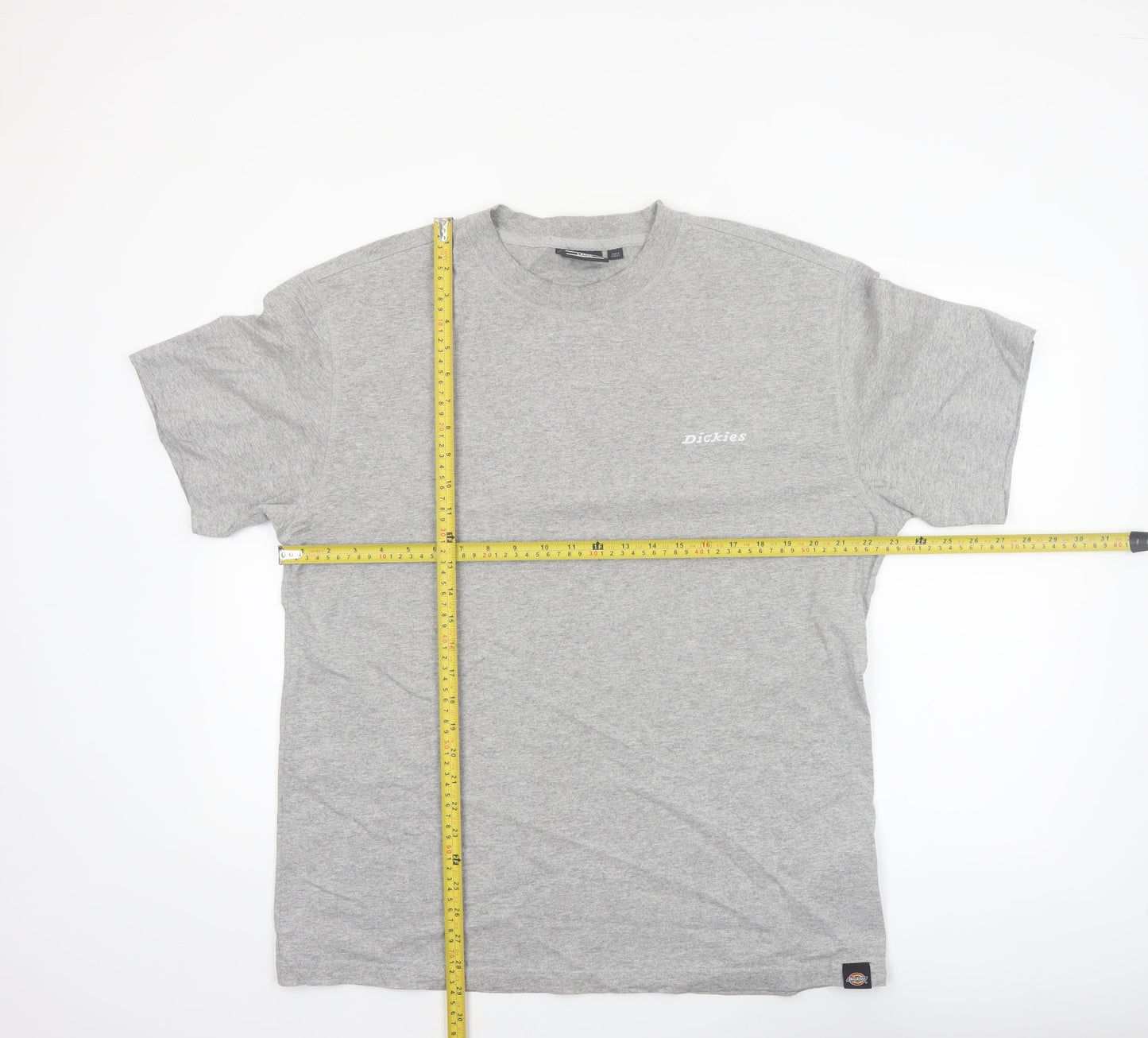 Dickies Men's Grey Crew Neck Short Sleeve T-Shirt Size L