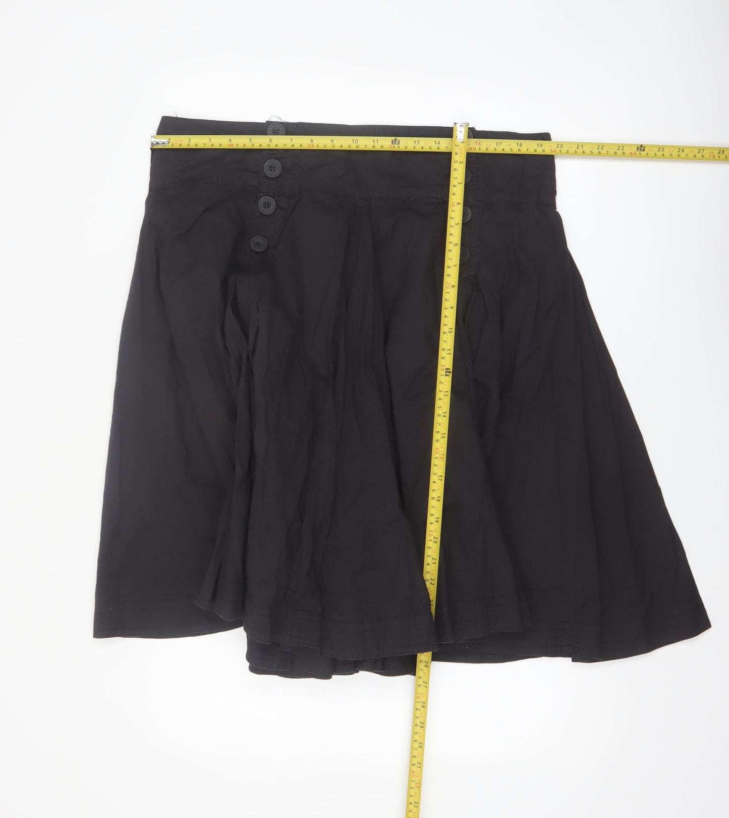Betty Jackson Black Women's Size 18 A-Line Knee Length Cotton Skirt