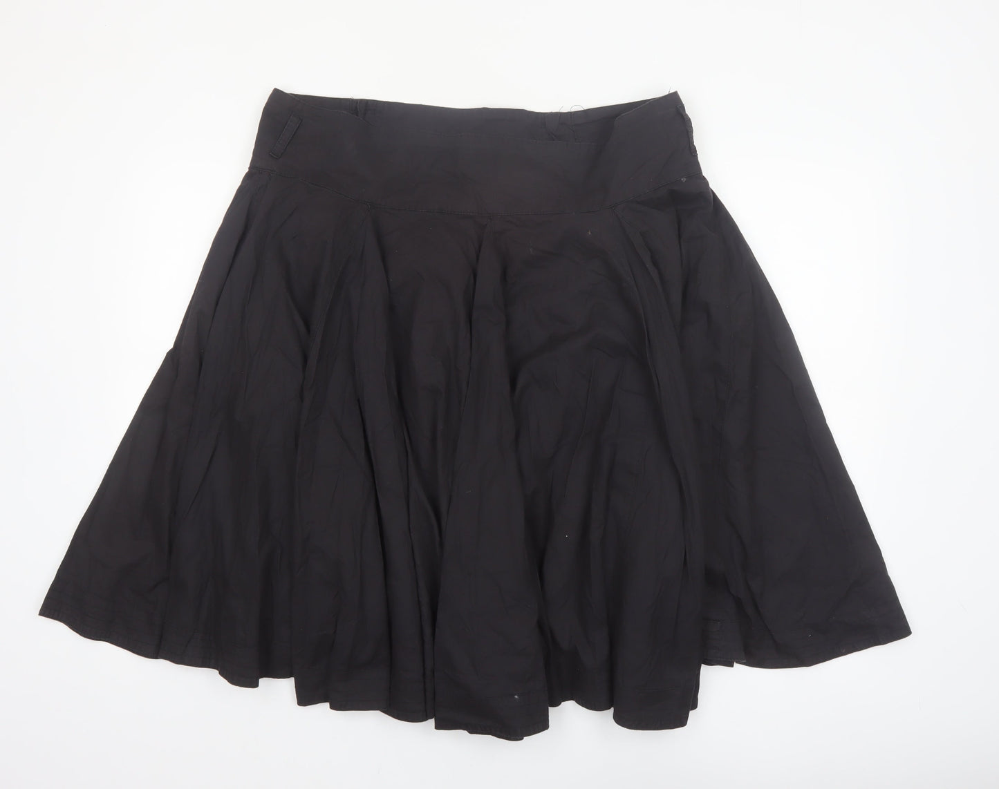 Betty Jackson Black Women's Size 18 A-Line Knee Length Cotton Skirt