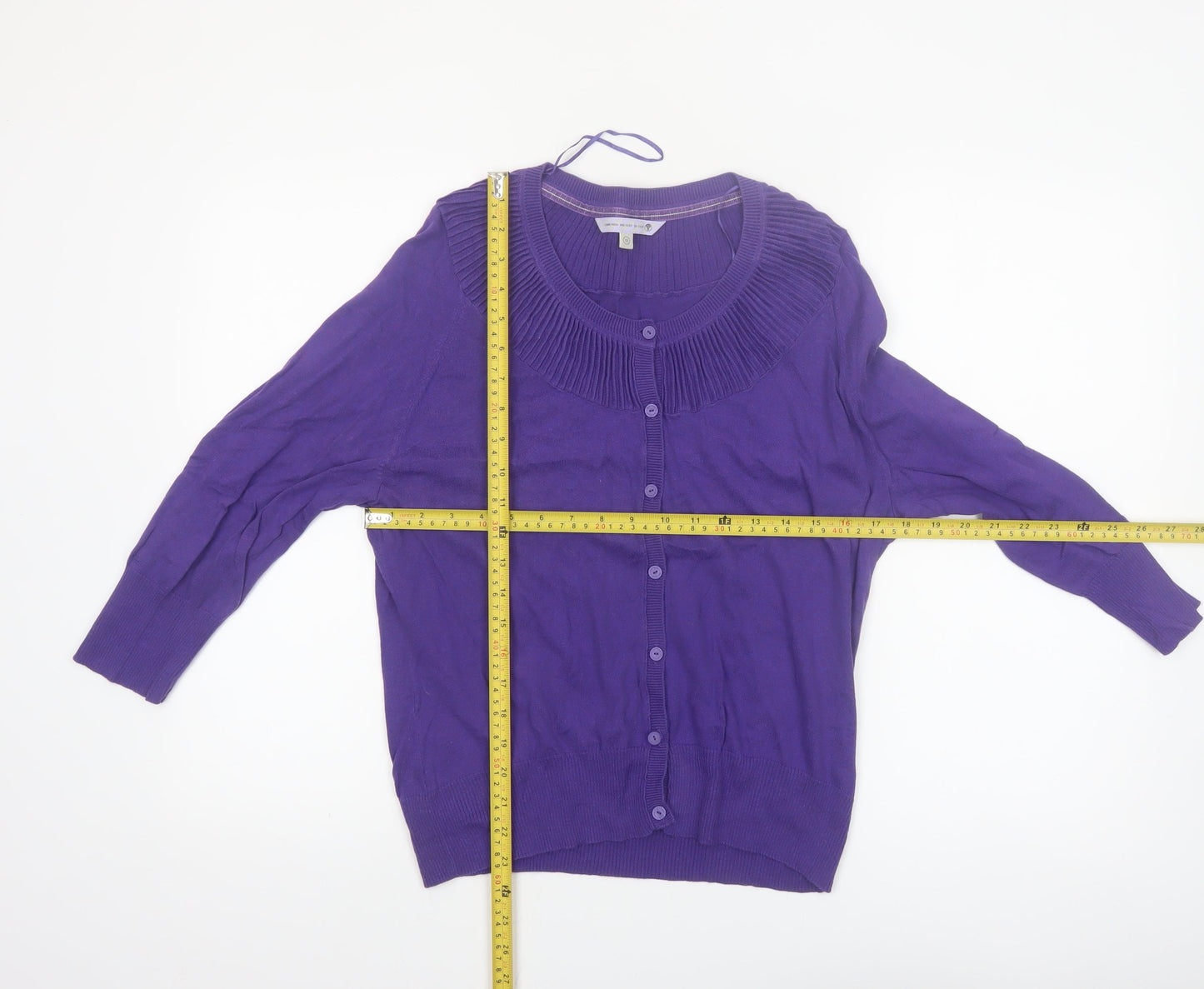 Rule The Water Women’s Purple Cotton Button Cardigan Size 16