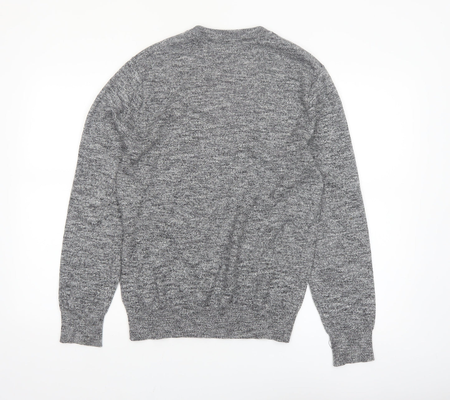 Next Men's Grey Cotton Blend Crew Neck Pullover Jumper XS
