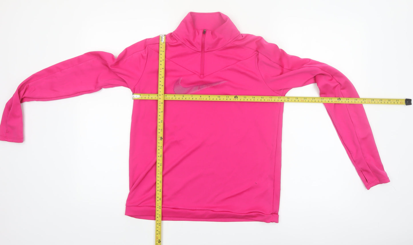Nike Women's Pink Running 1/4 Zip Long Sleeve Top Size S