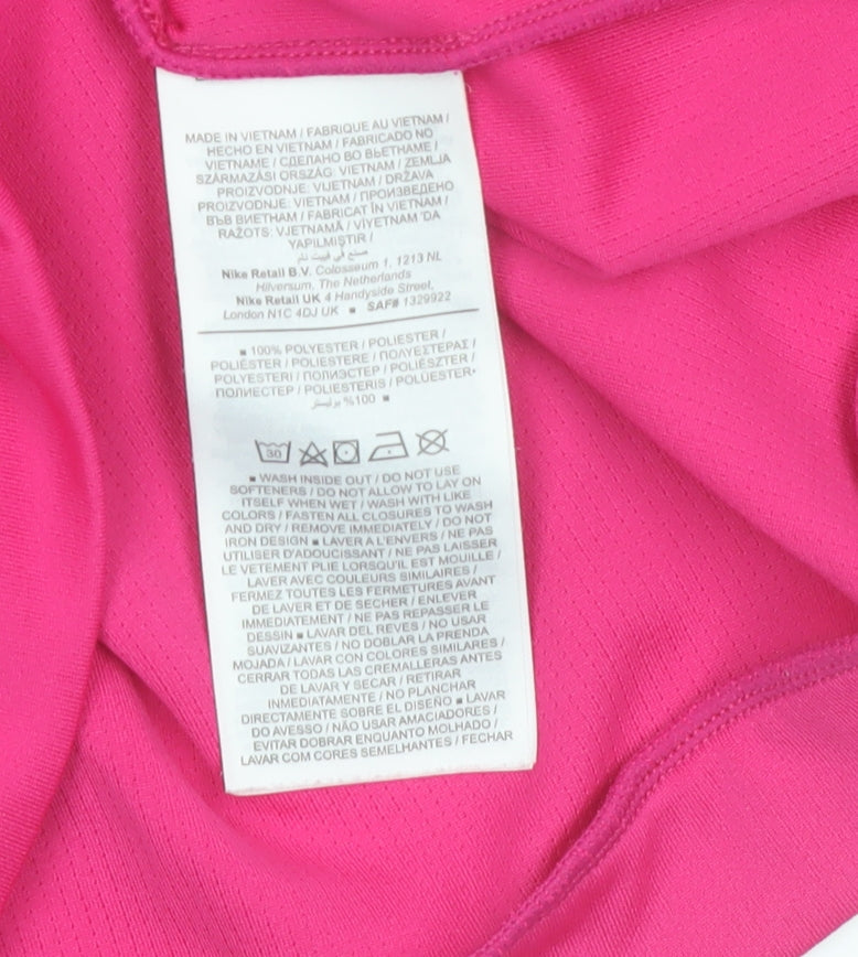 Nike Women's Pink Running 1/4 Zip Long Sleeve Top Size S