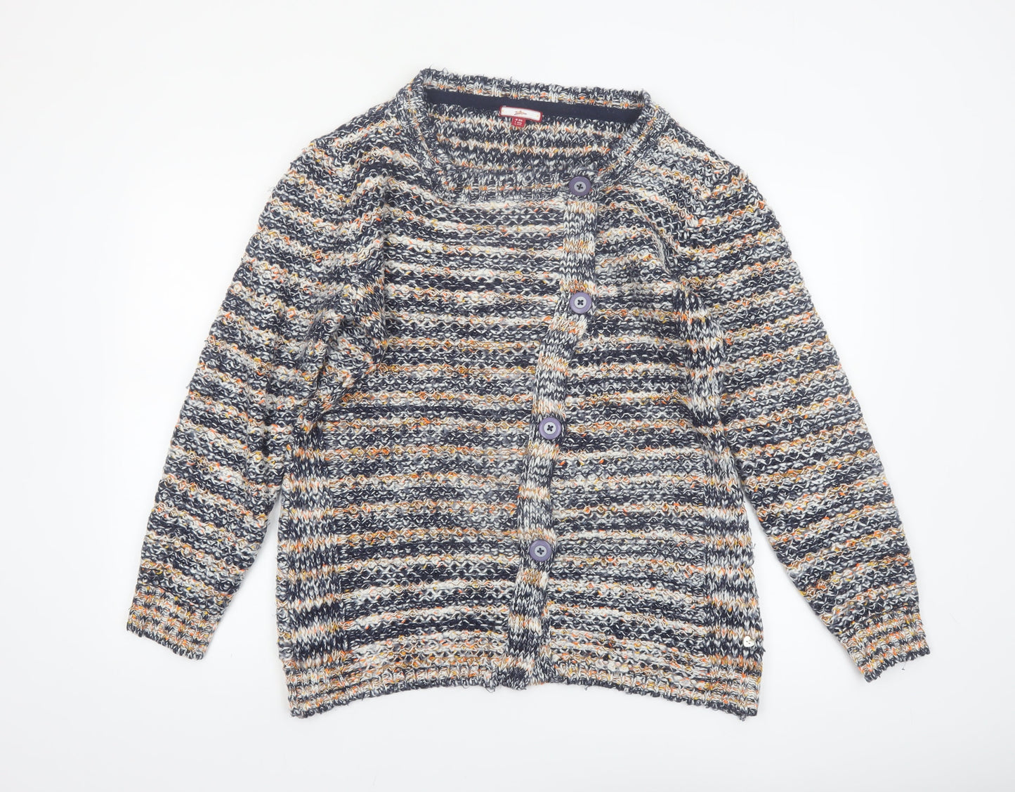 Joe Browns Women Multicoloured Chunky Knit Button Cardigan Size 16