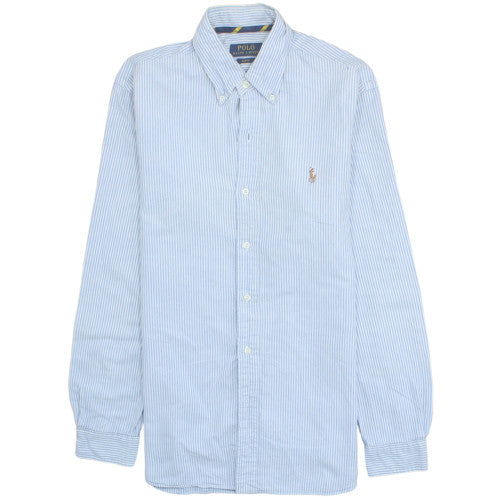 Polo Ralph Lauren Men's Blue Striped Slim Fit Button-Up Shirt M