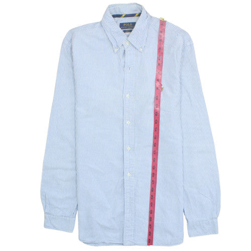Polo Ralph Lauren Men's Blue Striped Slim Fit Button-Up Shirt M