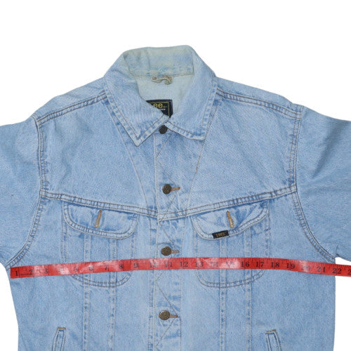 Lee Men's Blue Denim Rider Jacket Size L Classic Regular Fit