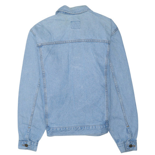 Lee Men's Blue Denim Rider Jacket Size L Classic Regular Fit