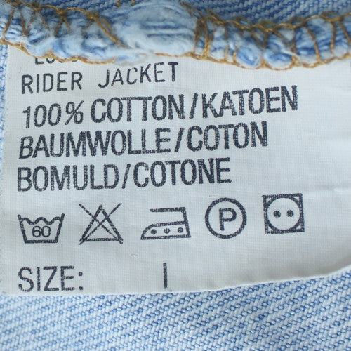 Lee Men's Blue Denim Rider Jacket Size L Classic Regular Fit