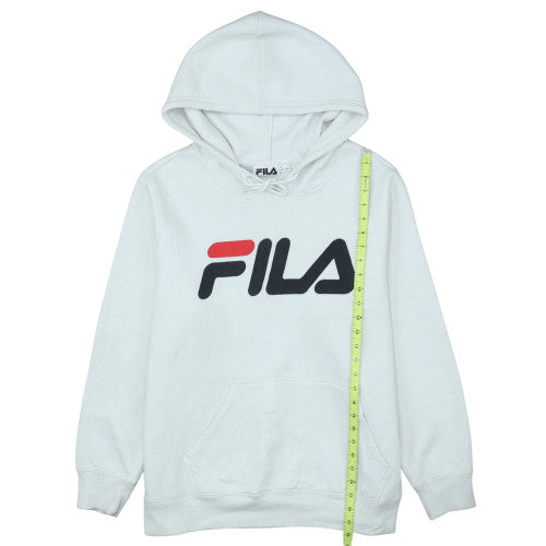 FILA Mens White 3XL Pullover Hoodie Fleece Logo Sweatshirt