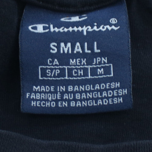 Champion Men's Black Small Crew Neck Short Sleeve T-Shirt