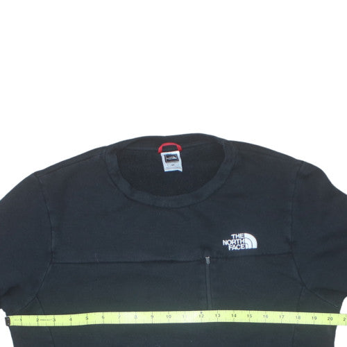 The North Face Men's Black Pullover Sweatshirt Small Fleece Zip Pocket