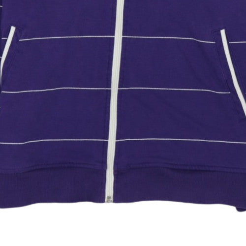 Lacoste Men’s Blue Striped Full Zip Hoodie Size 2XL Cotton