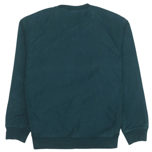Carhartt Men Green Crew Neck Pullover Sweatshirt M Regular Fleece