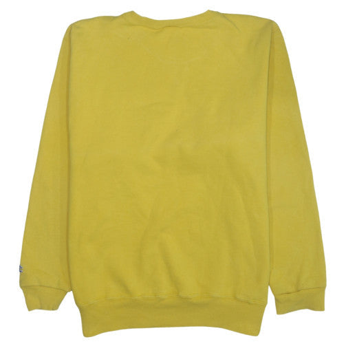 Champion Men's Yellow Pullover Sweatshirt Large Crew Neck Fleece