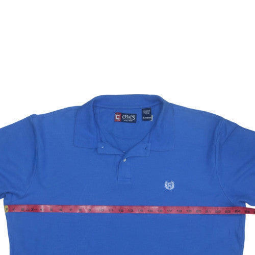 Chaps Men's Blue XL Cotton Short Sleeve Polo Shirt