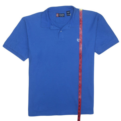 Chaps Men's Blue XL Cotton Short Sleeve Polo Shirt