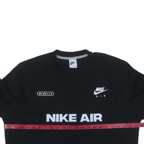 Nike Men's Black Medium Pullover Crew Neck Graphic Sweatshirt