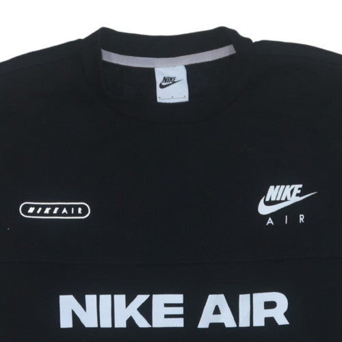 Nike Men's Black Medium Pullover Crew Neck Graphic Sweatshirt