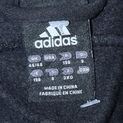 Adidas Men Black Full Zip Hoodie Liverpool FC 3XL Polyester Sportswear
