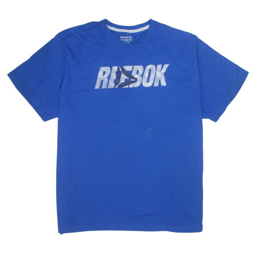 Reebok Men's Blue 3XL Graphic Logo Sports T-Shirt