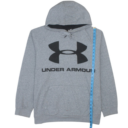 Under Armour Men Grey 2XL Pullover Hoodie with Logo
