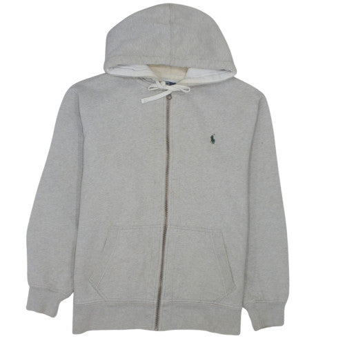 Polo Ralph Lauren Men's Grey Full Zip Hoodie XL Fleece Cotton Blend