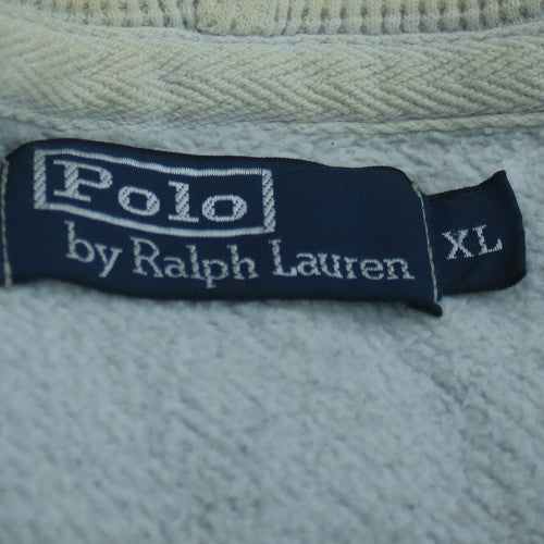 Polo Ralph Lauren Men's Grey Full Zip Hoodie XL Fleece Cotton Blend