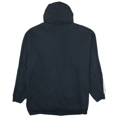 adidas Men’s Black 4XL Full Zip Hoodie Fleece Sportswear