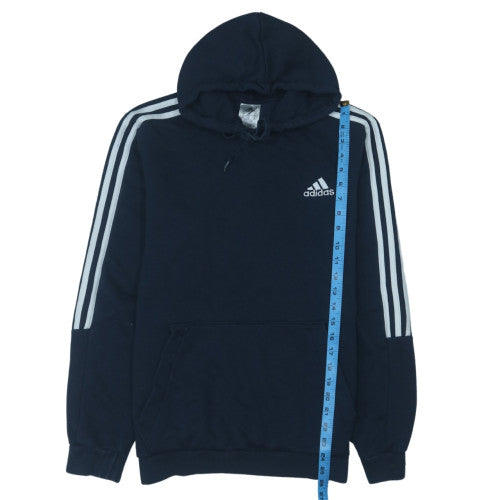 Adidas Mens Blue Pullover Hoodie M Sports Fleece Regular Fit