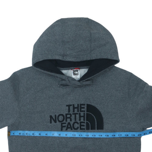 The North Face Men's Grey Pullover Hoodie M Cotton Blend Logo