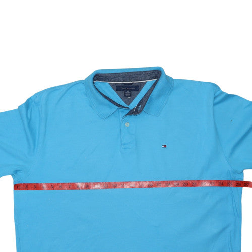 Tommy Hilfiger Men's Blue Regular Fit Cotton 2XL Polo Shirt