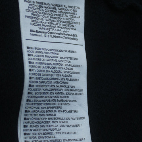 Nike Men's Black 2XL Pullover Hoodie with Logo Pocket Fleece
