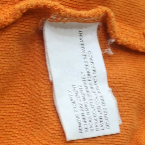 Chaps Men's Orange Cotton Polo Shirt XL Regular Fit