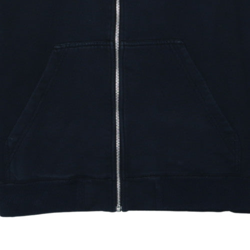 Adidas Mens Black Full Zip Hoodie L Logo Fleece Sweatshirt