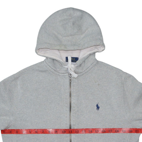Ralph Lauren Men's Grey Full Zip Hoodie Size M Classic Fleece