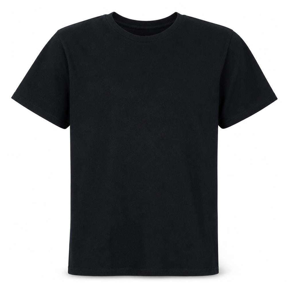 Front view of Adidas Men's Black 2XL Crew Neck Cotton Short Sleeve T-Shirt