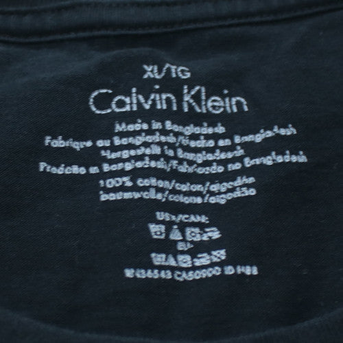 Calvin Klein Men's Black Cotton Crew Neck XL Regular Fit T-Shirt