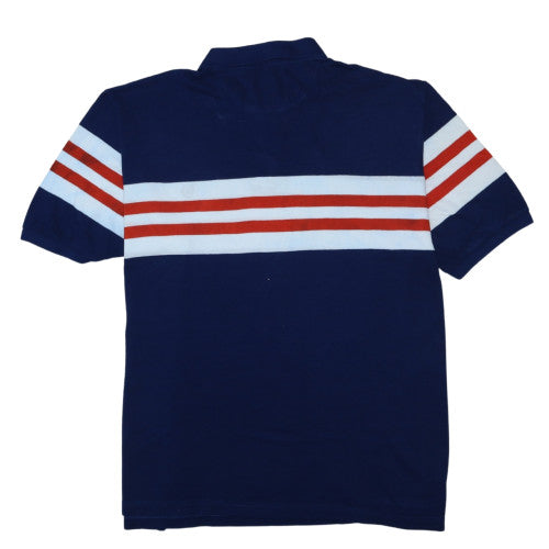 Chaps Men's Blue Striped Cotton Polo Shirt 2XLT Regular Fit