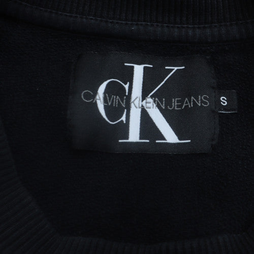 Calvin Klein Jeans Men's Black Small Pullover Logo Sweatshirt