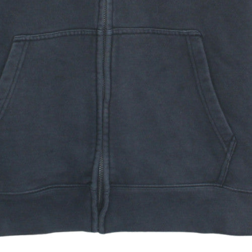 Vans Mens Black Full Zip Hoodie Large Cotton Fleece Skateboarding
