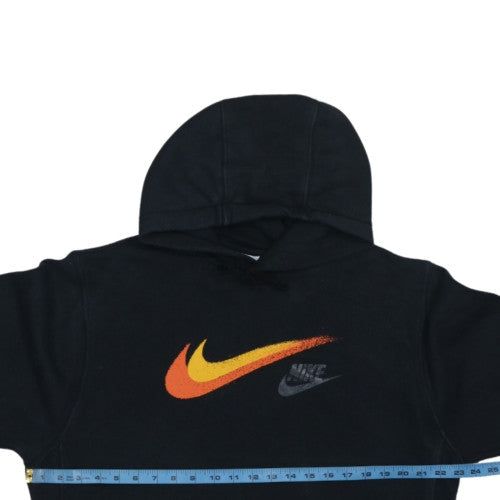 Nike Men's Black Pullover Hoodie M Logo Graphic Fleece Sweatshirt