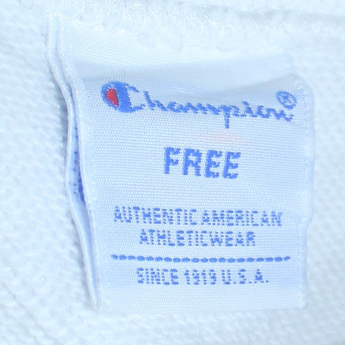 Champion Men's White Crew Neck Sweatshirt CWS Logo Size One Size