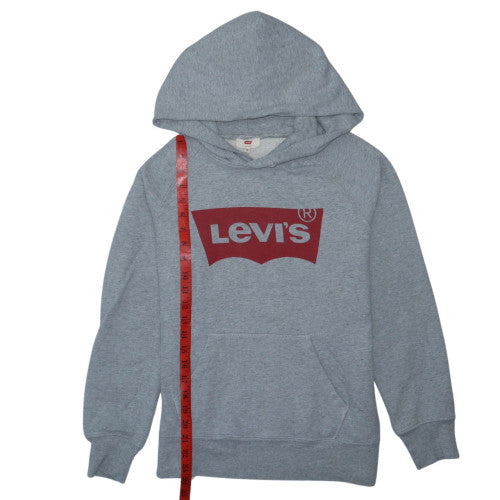Levi's Men's Grey XS Pullover Hoodie with Logo Design