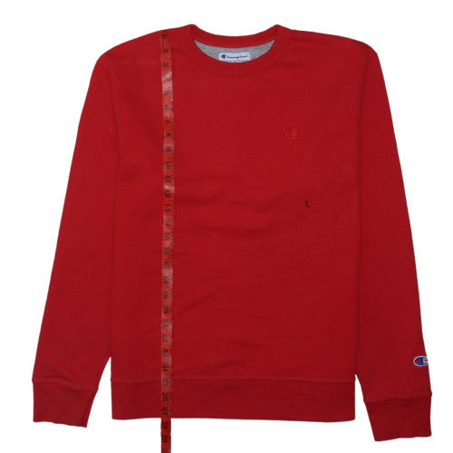 Champion Men's Red Crew Neck Sweatshirt M Classic Fit Athletic