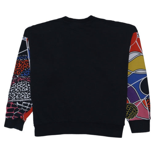 Adidas Rich Mnisi Women's Black Multicolour Crew Neck Sweatshirt UK 16