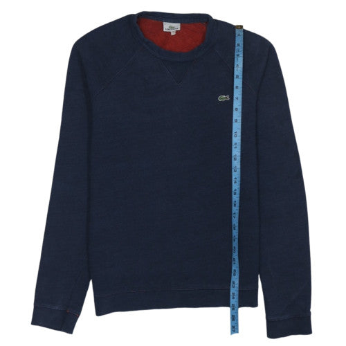 Lacoste Men's Blue Crew Neck Cotton Pullover Sweatshirt M