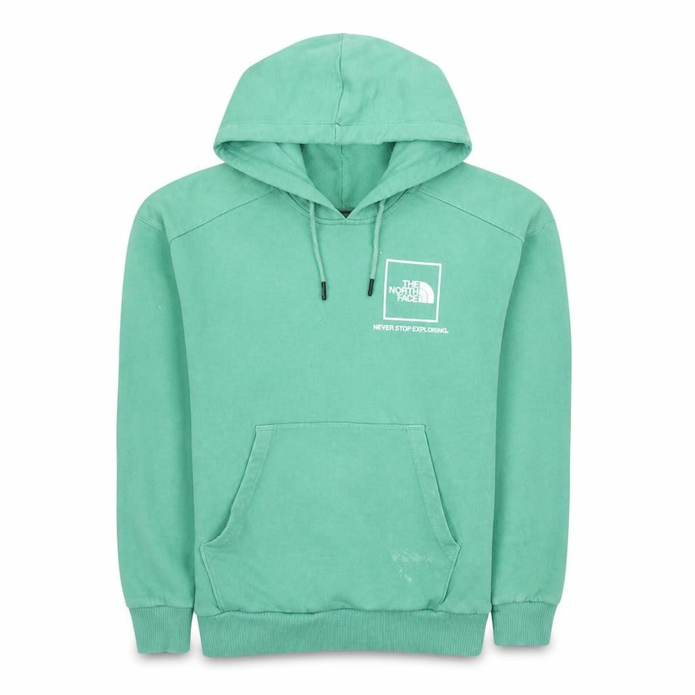 The North Face Womens Green Pullover Hoodie Small Cotton Blend